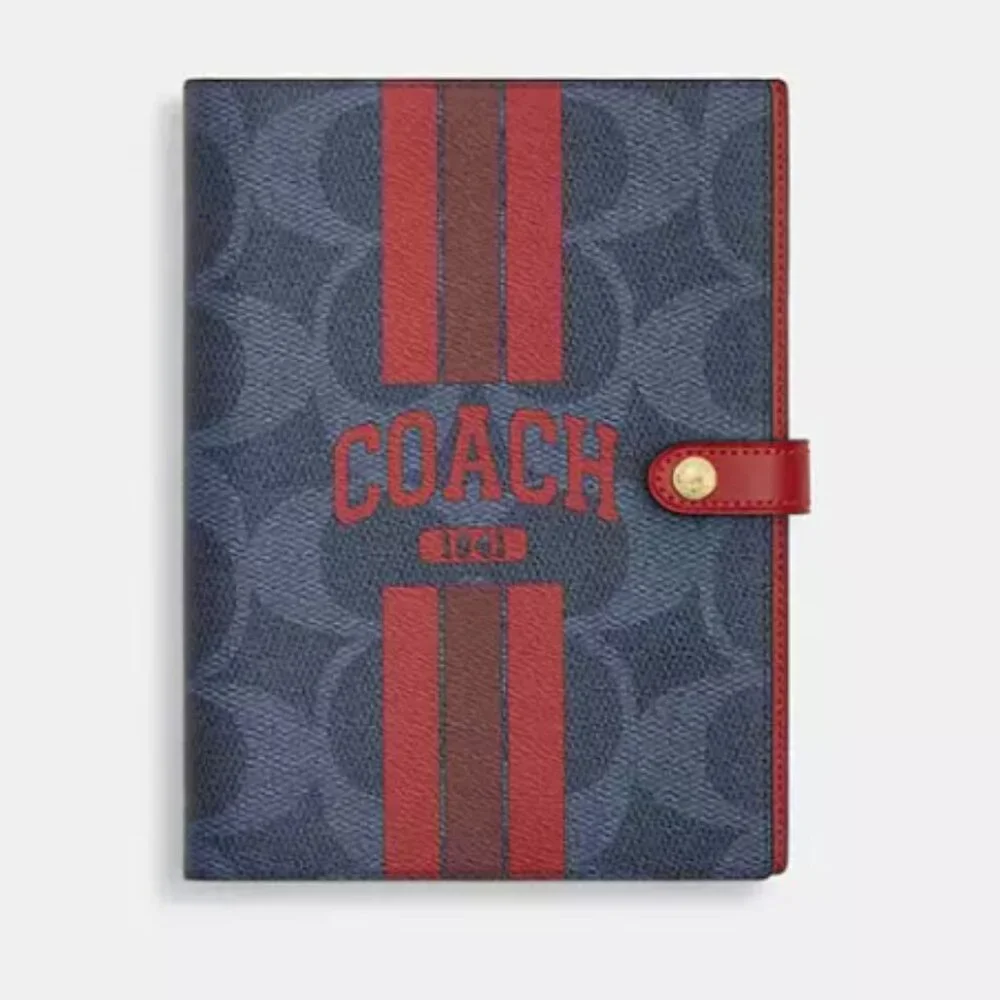 Coach Varsity Notebook In Signature Canvas With Coach Graphic - Picture 1 of 2